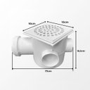Ver imagem 2 de Caixa Quadrada Dn 100x100x50 Pvc C/ Grelha | Akato | Kit 06 Un