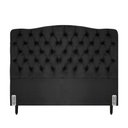 Ver imagem 2 de Cabeceira de Cama Box Viúva 128 Cm Dunas Casavezi Suede Veludo Preto