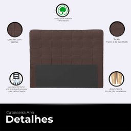 Cabeceira Casal King de Cama Box Estofada Ana 195 Cm Veludo - 3