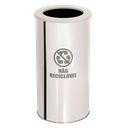 Ver mais imagens de Lixeira Coleta Seletiva Aro 120l de Aço Inox - Marrom