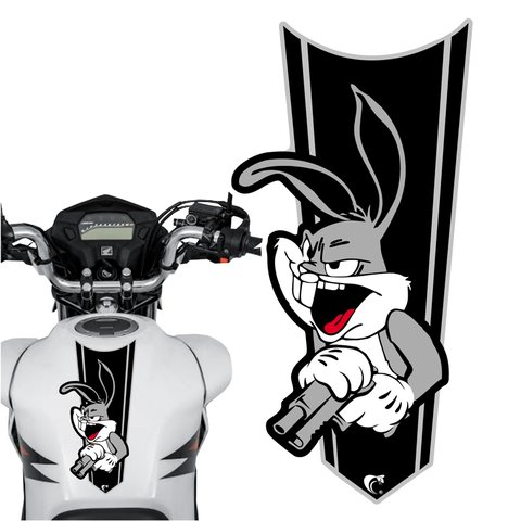 Adesivo Faixa Gravata sem resina Pernalonga Preto Teu Adesivo Adesivo Faixa Gravata sem resina Moto 