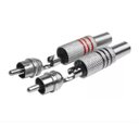 Ver imagem 2 de Plug Rca 6mm Metal Pr/vm C/mola Níquel 10 Pares Alta Qualid