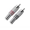 Ver imagem 1 de Plug Rca 6mm Metal Pr/vm C/mola Níquel 10 Pares Alta Qualid