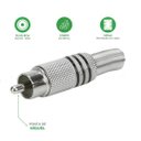Ver imagem 4 de Plug Rca 6mm Metal Pr/vm C/mola Níquel 10 Pares Alta Qualid