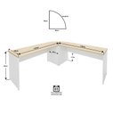 Ver imagem 7 de Mesa de Escritório em L 140x60cm com Conexão + Cadeira de Escritório Netflex Ergonômica Reclinável