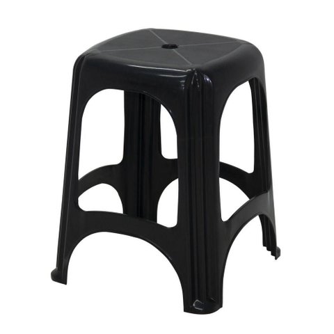 Kit 4 Banqueta Tramontina Niteroi em Polipropileno Preto