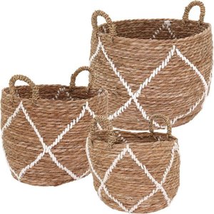 Cesta Fibra Natural 3pç