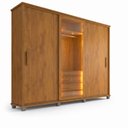 Ver imagem 2 de Guarda-Roupa Casal Porta Reflecta 3 Portas de Correr 4 Gavetas com LED Carvalho Tapajós Portugal