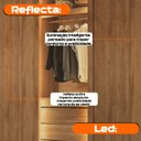 Ver imagem 6 de Guarda-Roupa Casal 3 Portas de Correr 1 Porta com Vidro Reflecta com LED 5 Gavetas Portugal Carvalho