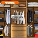 Ver mais imagens de Guarda-Roupa Casal 3 Portas de Correr 1 Porta com Vidro Reflecta com LED 5 Gavetas Portugal Carvalho