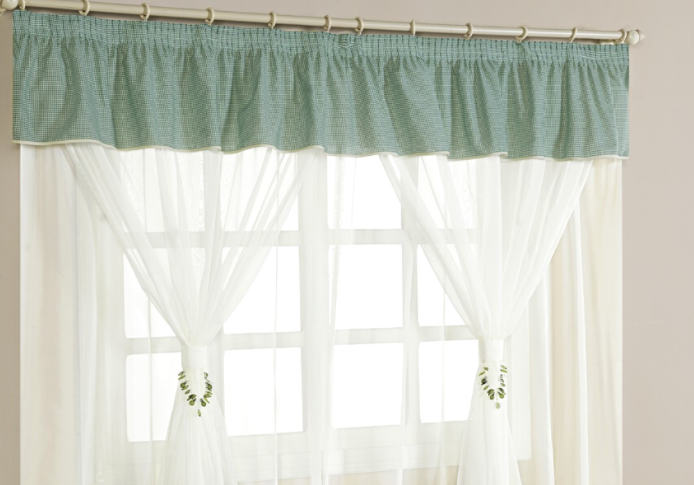 cortinas para cozinha moderna 2 metros curtinas elegante com forro em voal lindo - 4