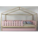 Ver imagem 1 de Bicama Infantil Solteirão Frente Casinha Colorida Madeira Maciça Pinus Grade Cercadinho