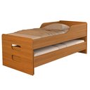 Ver imagem 2 de Bicama Compacta Espaçosa Grade Proteção Cama Infantil Mdf:nature
