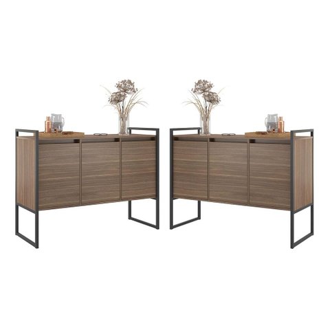 Armario Industrial 3 Portas Balso Affara Conjunto 2 Peças