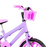 Bicicleta Infantil Feminina Aro 16 Nylon Cor Lilás e Rosa - 12