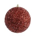 Ver imagem 1 de Bola Decorativa de Natal C/2 em Pvc Vermelha 10cm