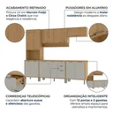 Ver imagem 5 de Cozinha Compacta Modulada 5 Peças 270cm 12 Portas e 2 Gavetas Colors Marrom Freijó/Cinza Chalck