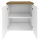Ver imagem 3 de Balcão para Escritório Home Office Multiuso 2 Portas Orly A02 Olmo Branco - Lyam Decor
