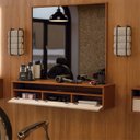 Ver imagem 4 de Bancada Suspensa para Salão de Beleza Cabeleireiro Balcão de Barbearia Suspensa Life 1.12 - Off Whit