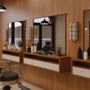 Ver imagem 3 de Bancada Suspensa para Salão de Beleza Cabeleireiro Balcão de Barbearia Suspensa Life 1.12 - Off Whit