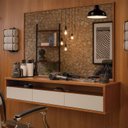 Ver imagem 2 de Bancada Suspensa para Salão de Beleza Cabeleireiro Balcão de Barbearia Suspensa Life 1.12 - Off Whit