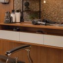 Ver imagem 5 de Bancada Suspensa para Salão de Beleza Cabeleireiro Balcão de Barbearia Suspensa Life 1.12 - Off Whit
