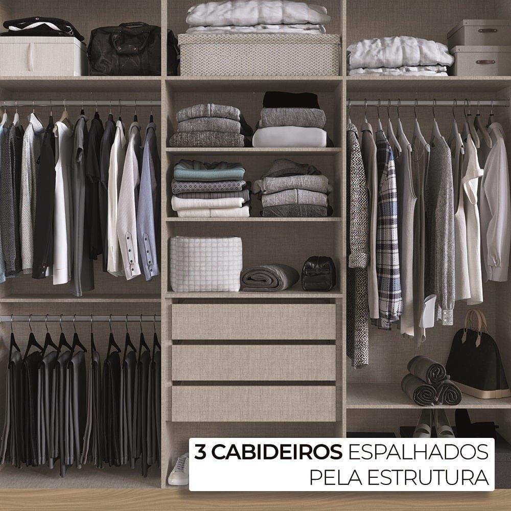 Guarda-Roupa Édez Casal Magnolia, 6 Portas, Cedro - 4