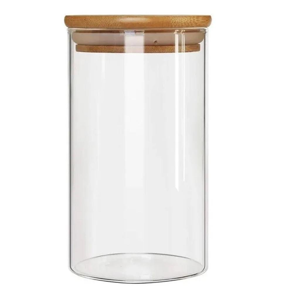 Kit 3 Potes Borossilicato Hermético Tampa Bambu 450ml Class - 2