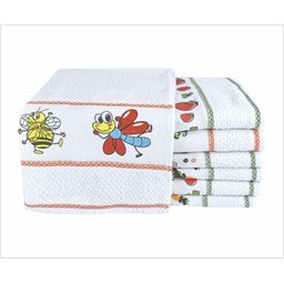Pano de Prato Atoalhado Estampado 45X70 - 6 unidades - 3