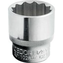 Ver imagem 1 de Gedore Soquete Estriado Encaixe 1-2 28mm Aco Cromo Vanadio Niquelado e Cromado Gedore Red