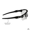 Óculos Ciclismo Oakley Radar Ev Path Matte Black Lens Clear - 4