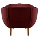 Ver imagem 4 de Poltrona Decorativa Marcela Veludo Marsala Base Madeira Castanho - Pallazio Ana