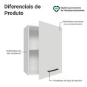 Ver imagem 3 de Armário Aéreo 50cm 1 Porta Branco Agata Madesa