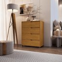 Ver imagem 1 de Cômoda 4 Gavetas 104x80 cm Viena Nature 100% MDF Casamia