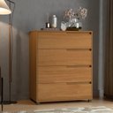 Ver imagem 7 de Cômoda 4 Gavetas 104x80 cm Viena Nature 100% MDF Casamia