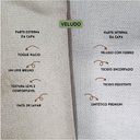 Ver imagem 5 de Kit 4 Capas de Almofada Veludo Drapeada Quadrada Bege e Azul Marinho