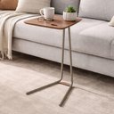 Ver imagem 2 de Mesa de Apoio Flat Castanho em Metal Champanhe
