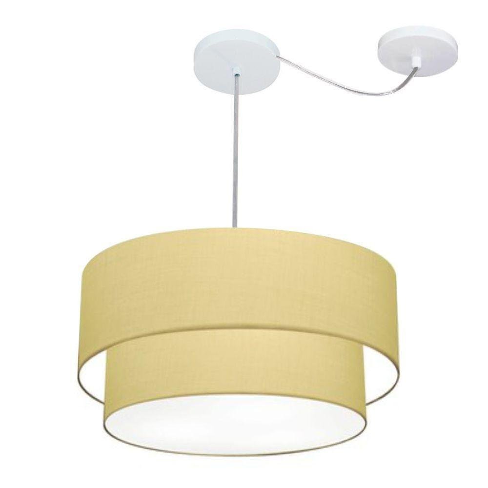 Pendente Cilíndrico com Desvio Bege Mj-4361 - 1