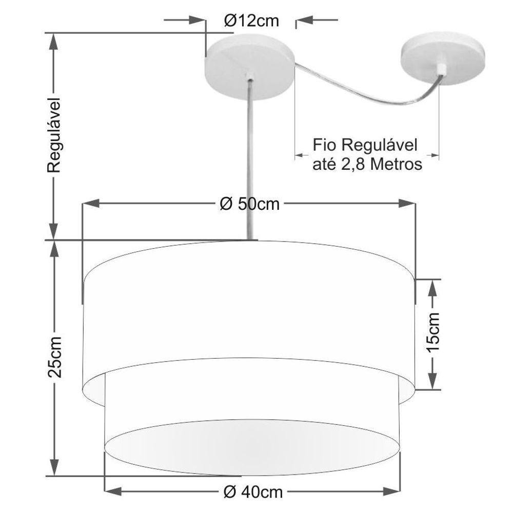 Pendente Cilíndrico com Desvio Bege Mj-4361 - 2