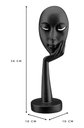 Ver imagem 2 de Escultura Estátua Máscara Face Mão no Rosto 36 Cm:preto Fosco