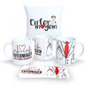 Kit com 1 Caneca de Porcelana e 1 Almofada Branca 30x30cm Personalizadas Profissões "enfermagem" - 1