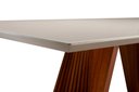 Ver imagem 3 de Mesa de Jantar Florença 08 Lugares Base em Madeira Maciça Tampo Off White