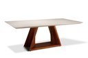 Ver imagem 2 de Mesa de Jantar 220cm x 105cm 08 Lugares Base em Madeira Maciça Tampo Off White