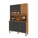 Ver imagem 3 de Armário de Cozinha Compacta Fidelitá Grécia 120cm 5 Portas 1 Gaveta com Tampo e Fundo