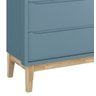 Cômoda Gaveteiro Classic New Azul Fosco com Natural - MoveisAqui - 3