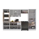 Ver imagem 5 de Cozinha Modulada Completa Americana 100% MDF 350cm com Rodapé Provence Multimóveis Crink-CPL009