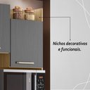Ver mais imagens de Armário de Cozinha Compacta Mdf 6 Portas Viena Plus - Freijó/gris