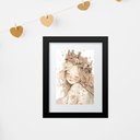 Ver imagem 1 de Quadro Infantil Grande Menina Princesa - 60x48cm:moldura Preta