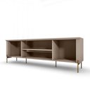 Ver imagem 3 de Rack Bancada Brasilia Grigio Fosco/Canela para TV até 75” - Mobler