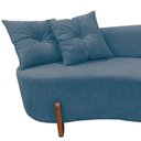 Ver imagem 7 de Namoradeira Sofá Feijão Luna 130cm Orgânica Linho Azul